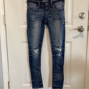 Buckle Black Fit No 53 Womens Sz 25 x 32 Low Rise Distressed Denim Skinny Jeans